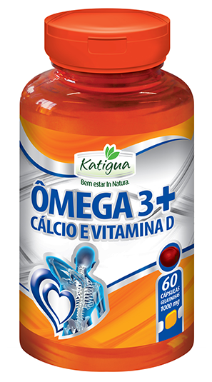 Ômega 3+ Cálcio e Vitamina D 1000mg 60 cápsulas