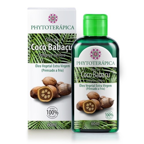 oleo vegetal de coco babacu 60ml phytoterapica