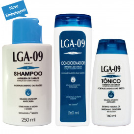 Kit Shampoo, Tônico e Condicionador LGA-09