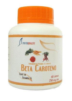 Betacaroteno em Cápsulas 250mg Frasco c\ 60